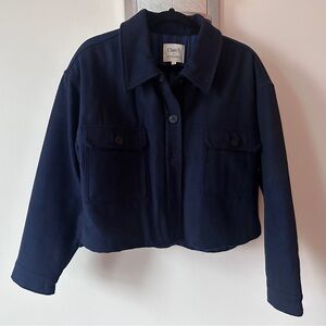 Clare V. x Monoprix Women's Blue Pea Coat